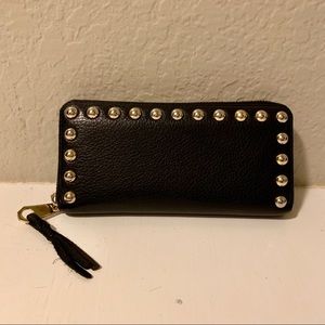 Rebecca Minkoff Black leather studded wallet